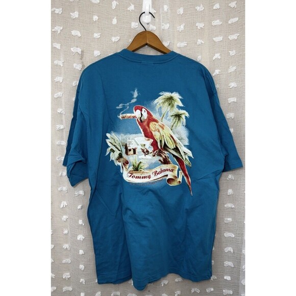 Tommy Bahama T-Shirt Mens XL Parrot Smoking Cigar Every Hour Is Happy Hour - Picture 4 of 4